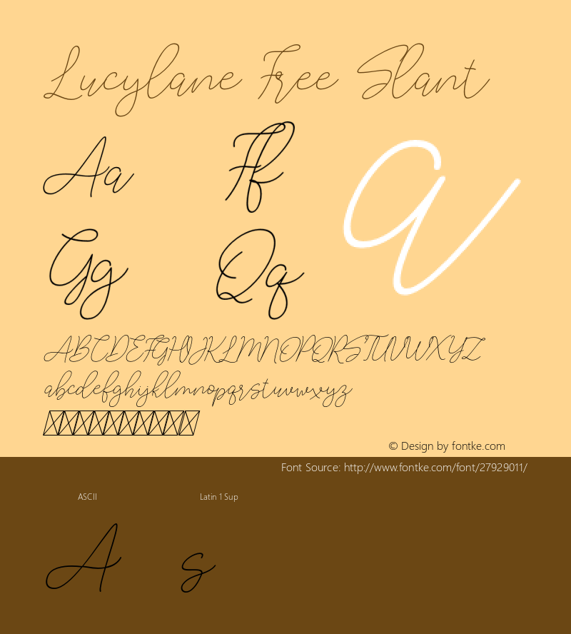 LucylaneFree-Slant 1.0图片样张