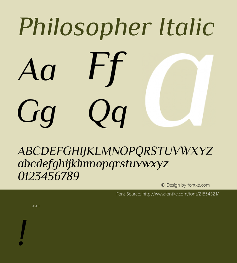 Philosopher Italic 图片样张