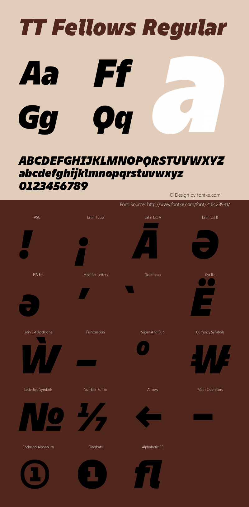 TT Fellows ExtraBold Italic Version 1.00图片样张