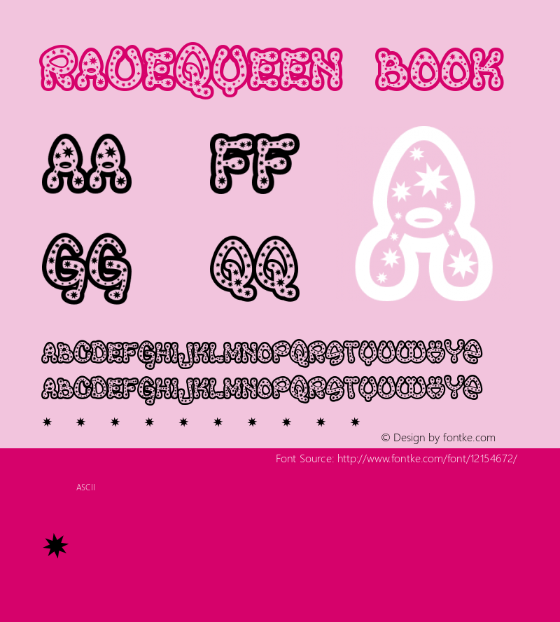 RaveQueen Book Version Macromedia Fontograp图片样张