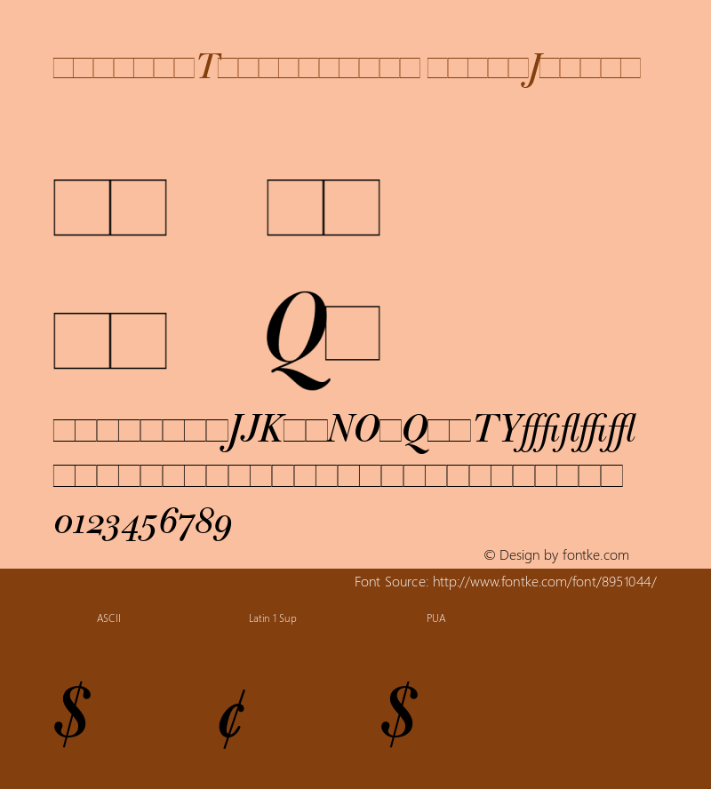 BulmerMTDisplayAlt RomanItalic Version 1.00图片样张