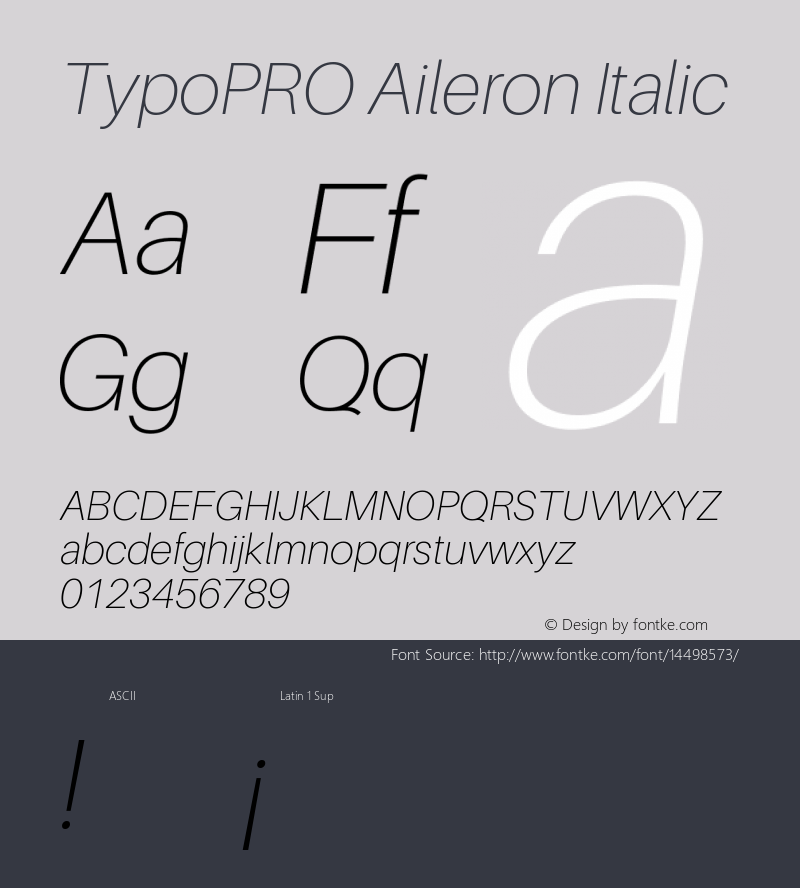 TypoPRO Aileron Italic Version 1.000;PS 001.000;hotconv 1.0.70;makeotf.lib2.5.58329图片样张