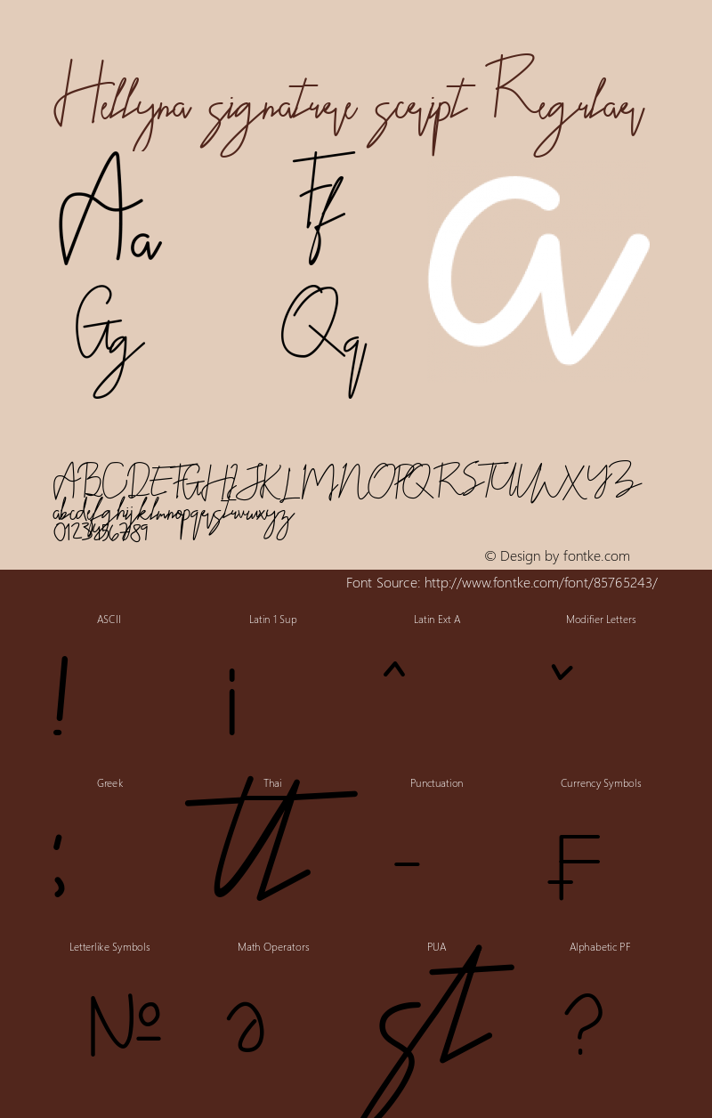 Hellyna signature script Version 1.00;November 28, 2020;FontCreator 11.5.0.2430 64-bit图片样张