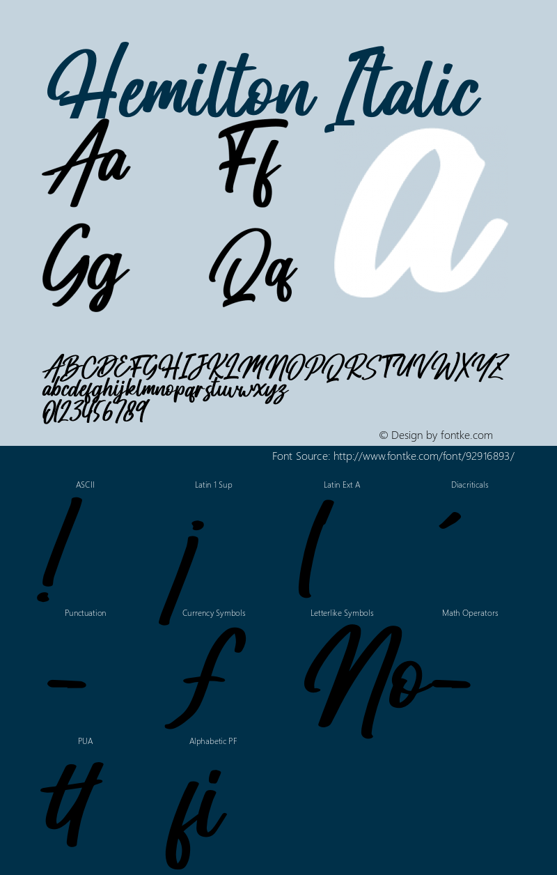 Hemilton Italic Version 1.00;January 1, 2021;FontCreator 13.0.0.2683 64-bit图片样张