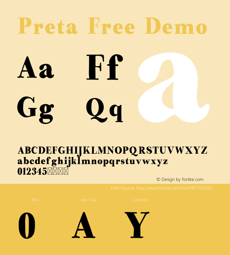 Preta Free Demo Version 1.001;Fontself Maker 3.5.7图片样张