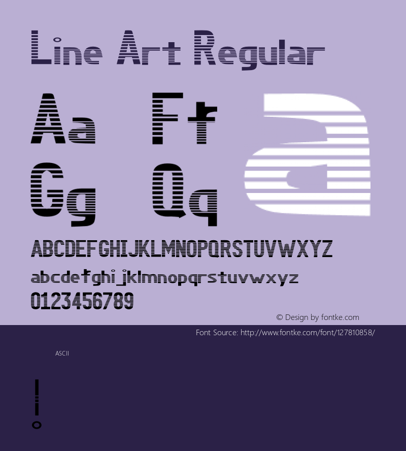 Line Art Version 0.10;November 11, 2020;FontCreator 12.0.0.2525 64-bit图片样张