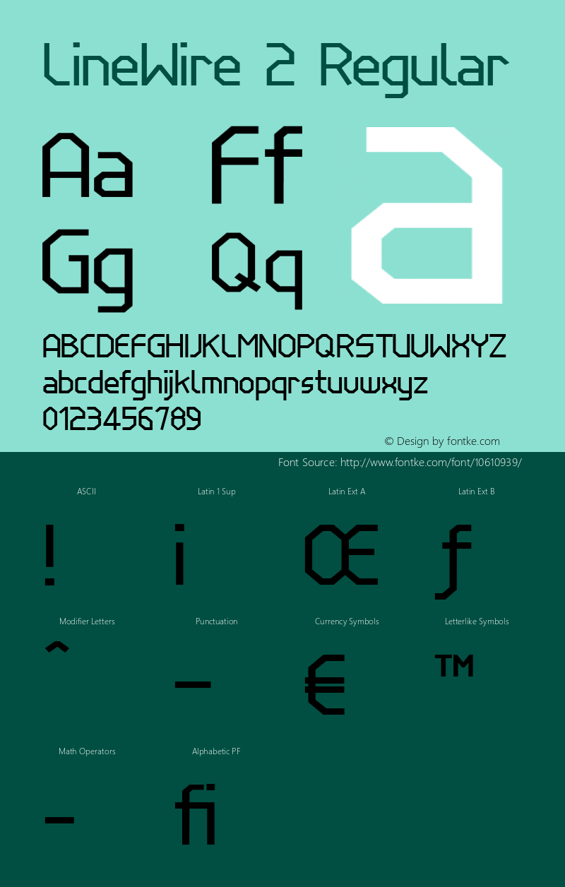 LineWire 2 Regular Version 001.000;com.myfonts.northernblock.line-wire.regular.wfkit2.3i1k图片样张