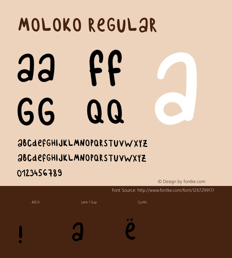 Moloko Version 1.005;Fontself Maker 2.2.1图片样张