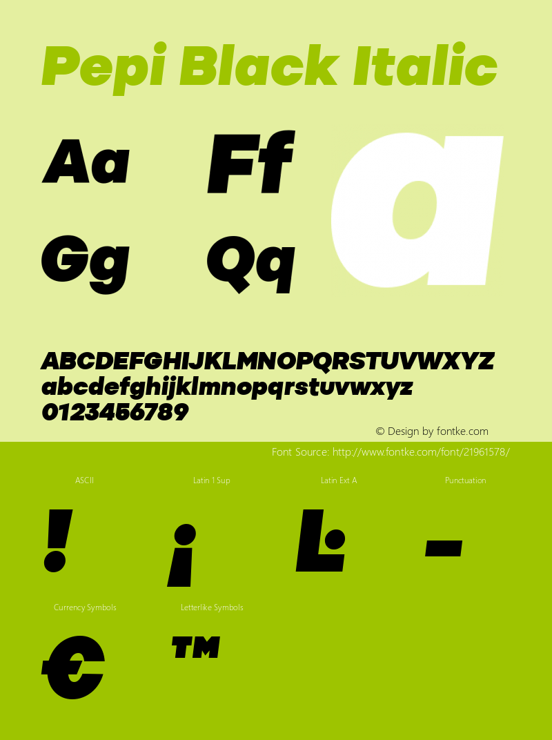 1cc857a05ad4bcbb - subset of Pepi Black Italic Version 1.000图片样张