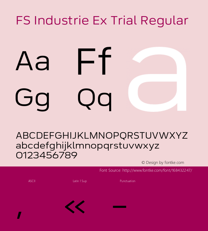 FS Industrie Ex Trial Regular Version 1.002;PS 001.002;hotconv 1.0.88;makeotf.lib2.5.64775图片样张