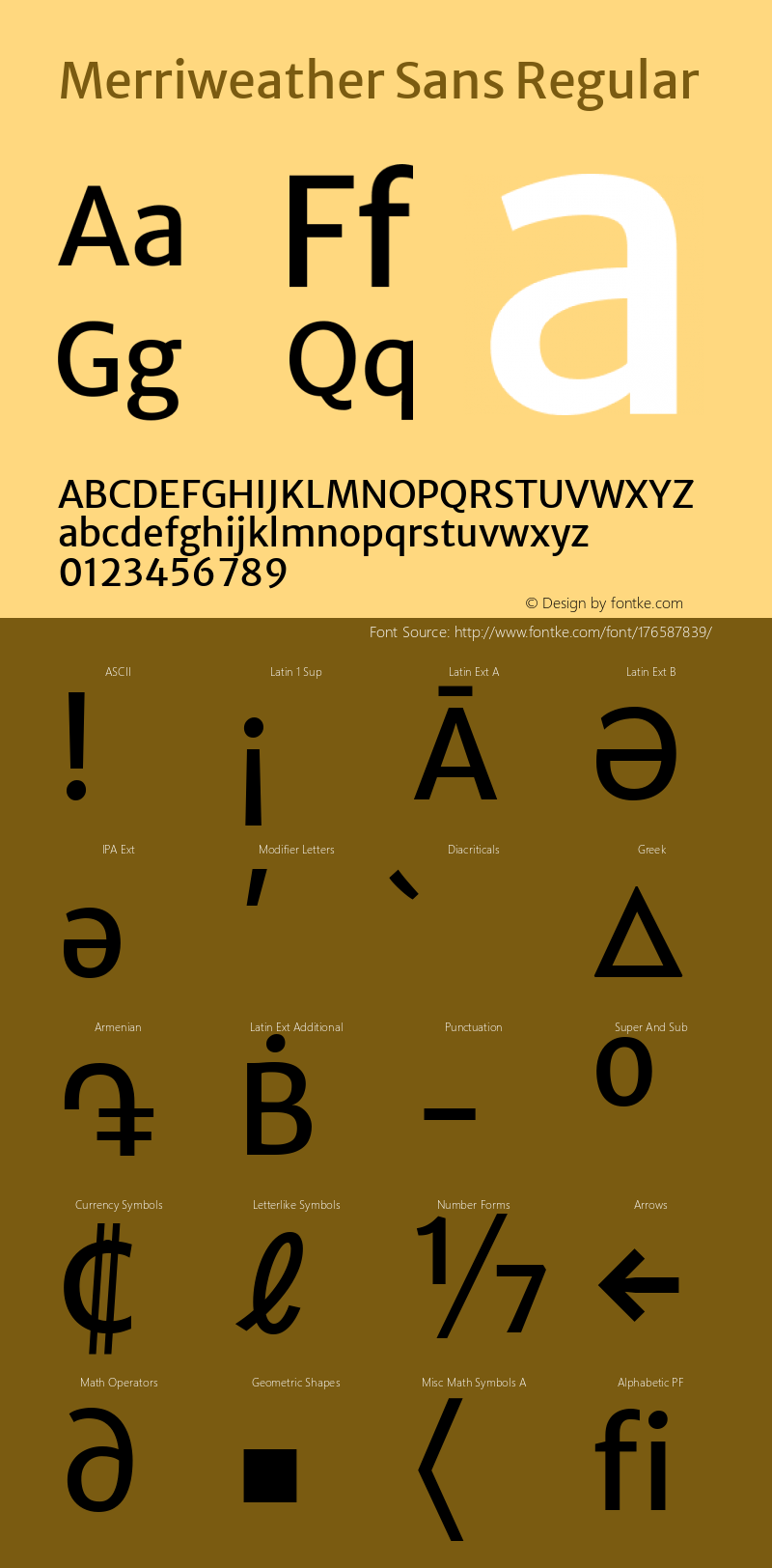 Merriweather Sans Regular Version 2.000; ttfautohint (v1.8.3)图片样张