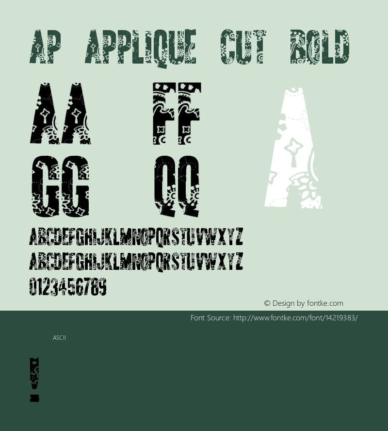 AP Applique Cut Bold Version 1.000 2010 initial r图片样张