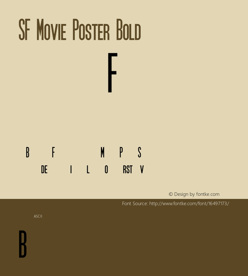 SF Movie Poster Bold ver 2.0; 2000. Freeware.图片样张