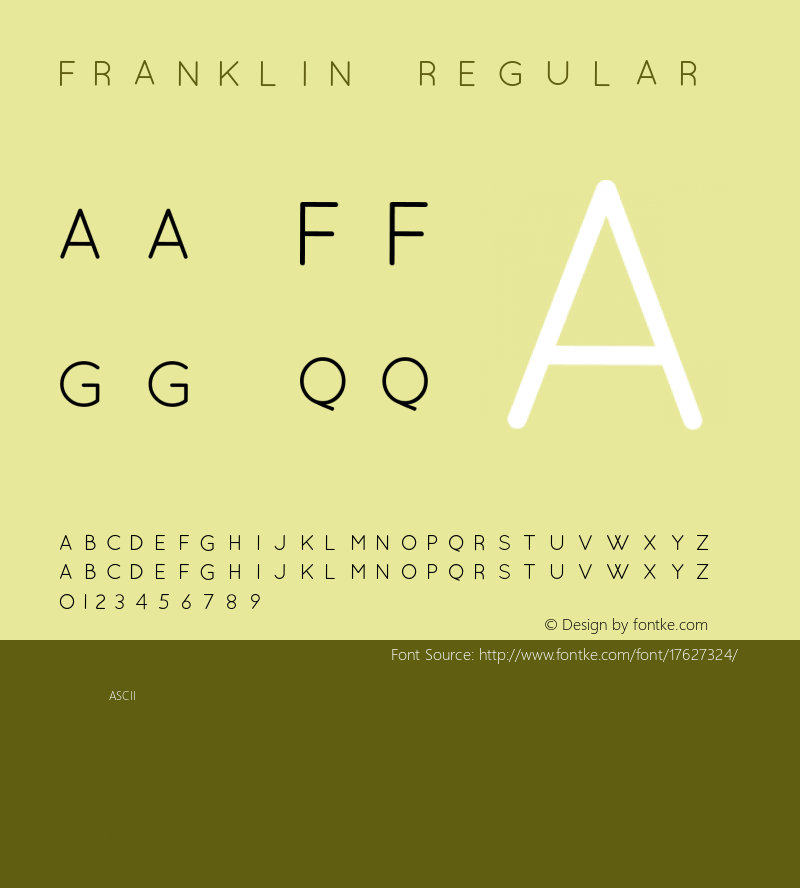 Franklin Regular Version 001.000图片样张