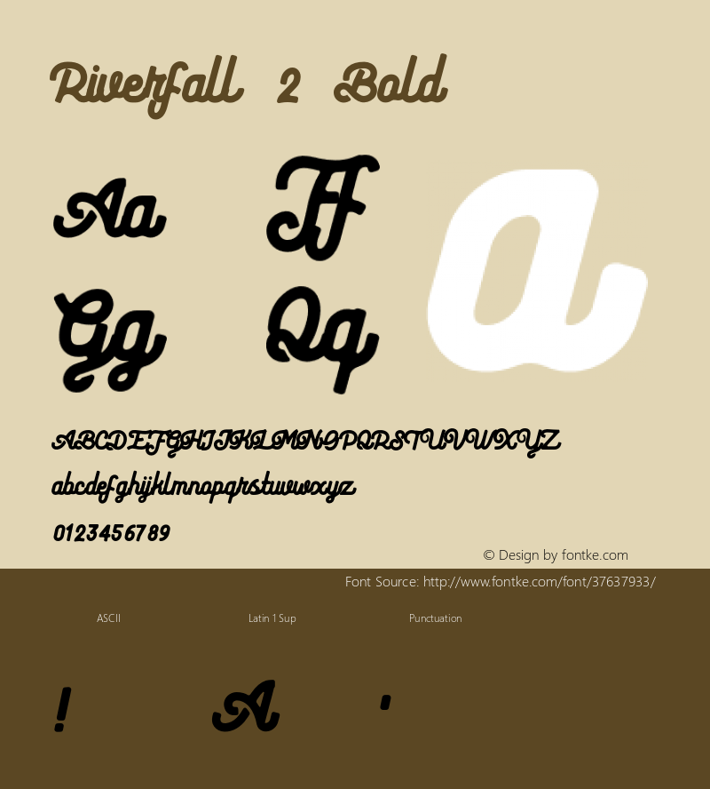 Riverfall2-Bold Version 1.002;Fontself Maker 3.2.2;YWFTv17图片样张