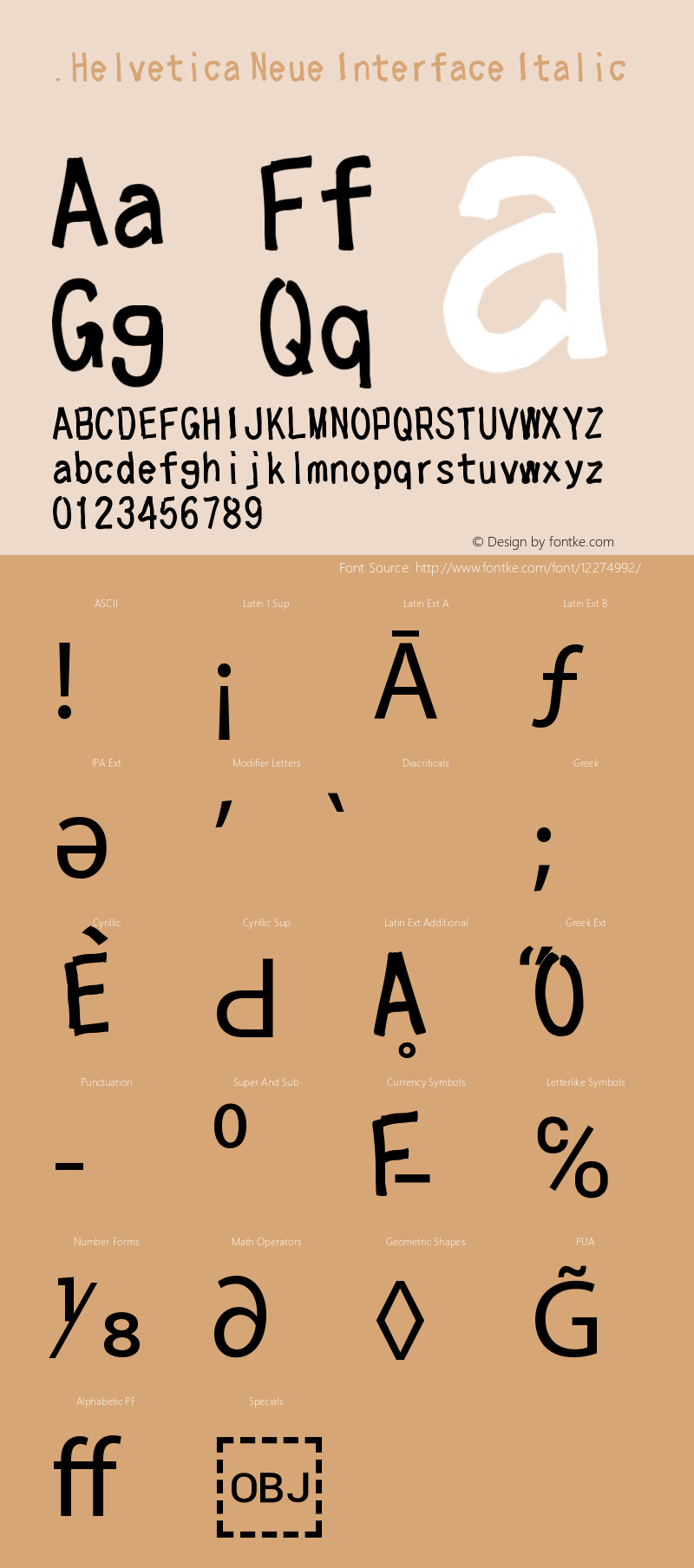 .Helvetica Neue Interface Italic 10.0d35e1图片样张