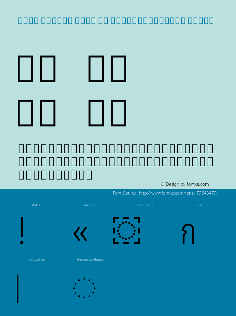 Noto Looped Thai UI ExtraCondensed Light Version 1.00图片样张