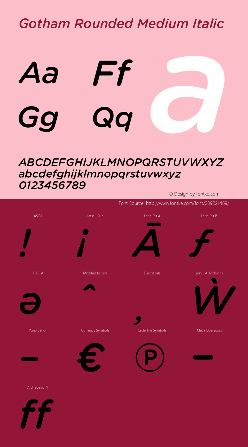 GothamRounded-MediumItalic Version 1.301图片样张