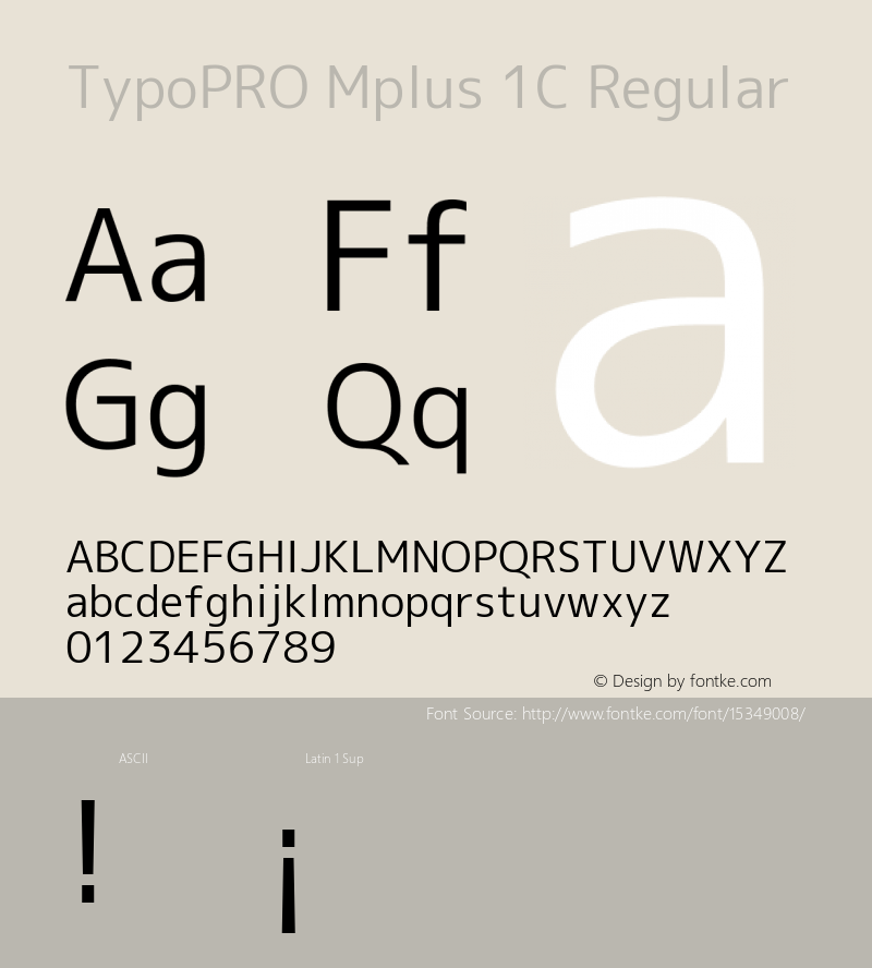 TypoPRO Mplus 1C Regular Version 1.059图片样张