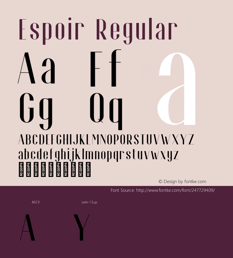 Espoir Regular Version 1.000;Glyphs 3.2 (3184)图片样张