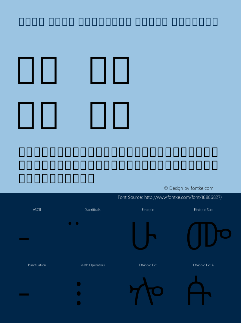 Noto Sans Ethiopic Light Regular Version 1.901图片样张