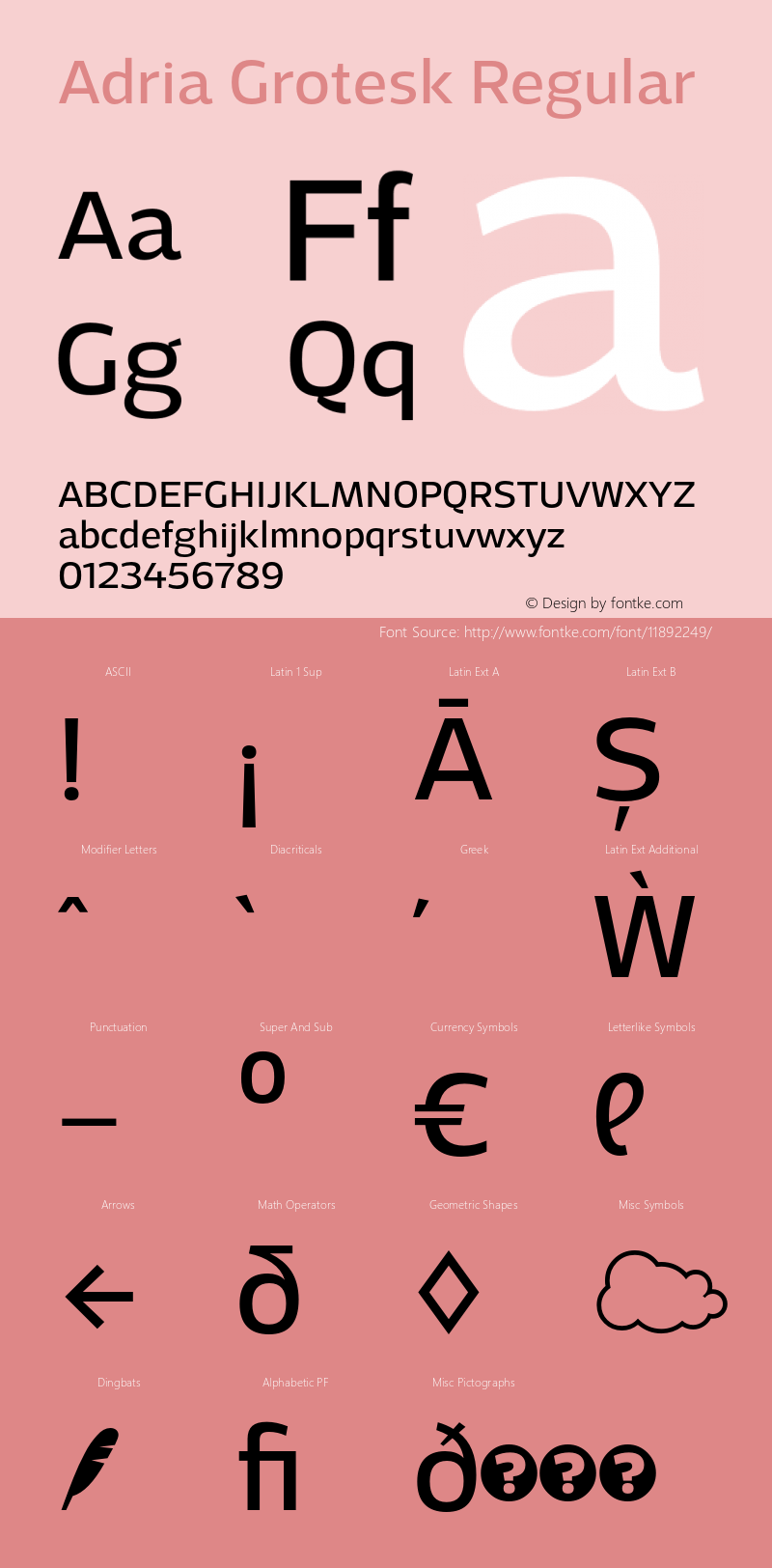 Adria Grotesk Regular Version 1.001图片样张