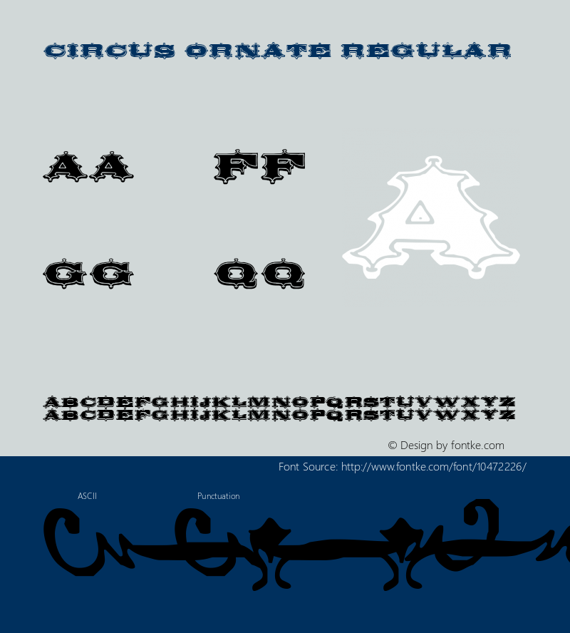 Circus Ornate Regular Version 1.1; 2001图片样张