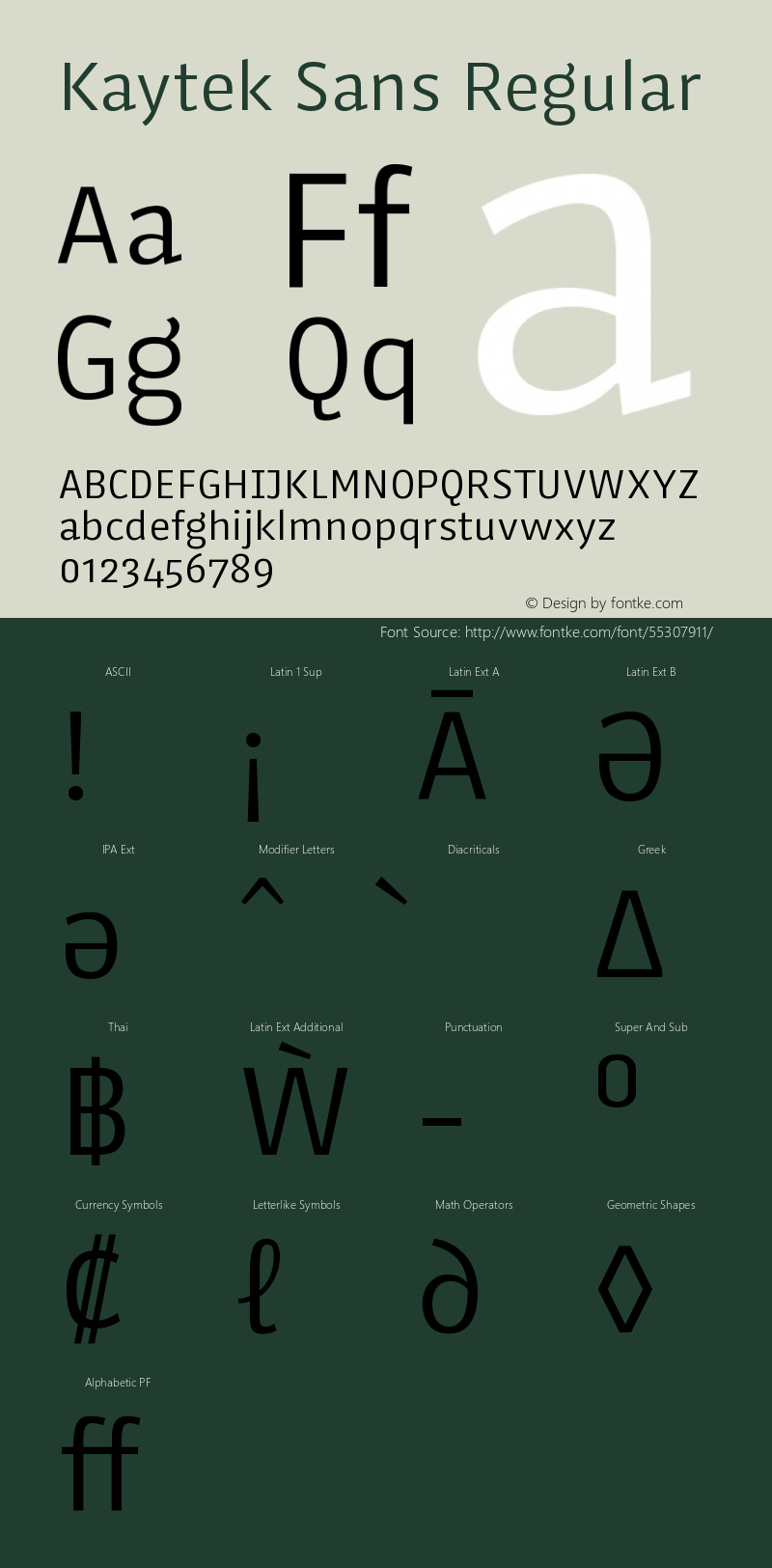 Kaytek Sans Regular Version 1.00图片样张