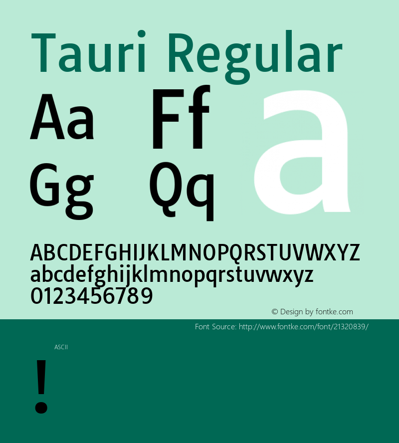 Tauri Regular 图片样张