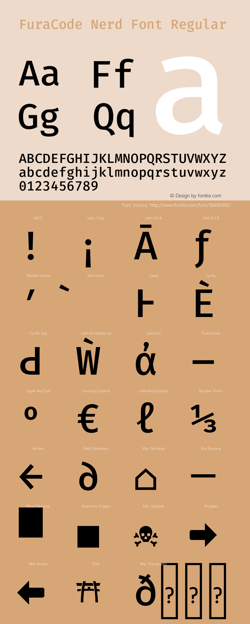 FuraCode Nerd Font Regular Version 1.102;PS 001.102;hotconv 1.0.88;makeotf.lib2.5.64775图片样张