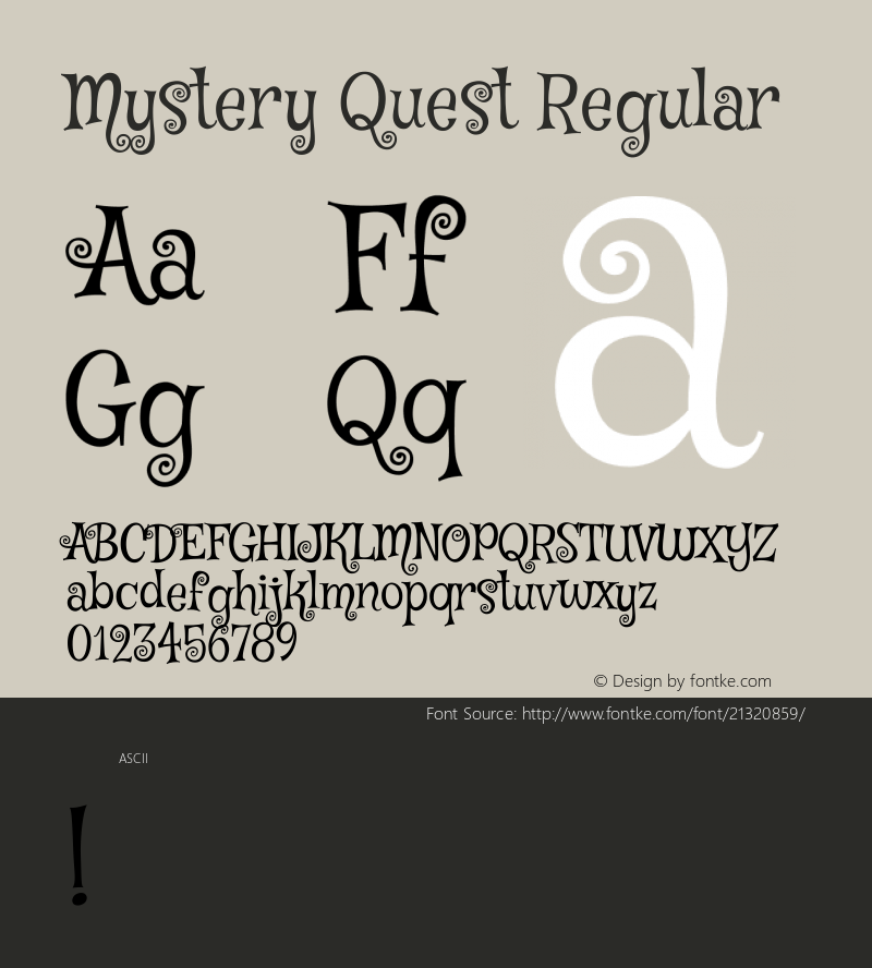 Mystery Quest Regular 图片样张