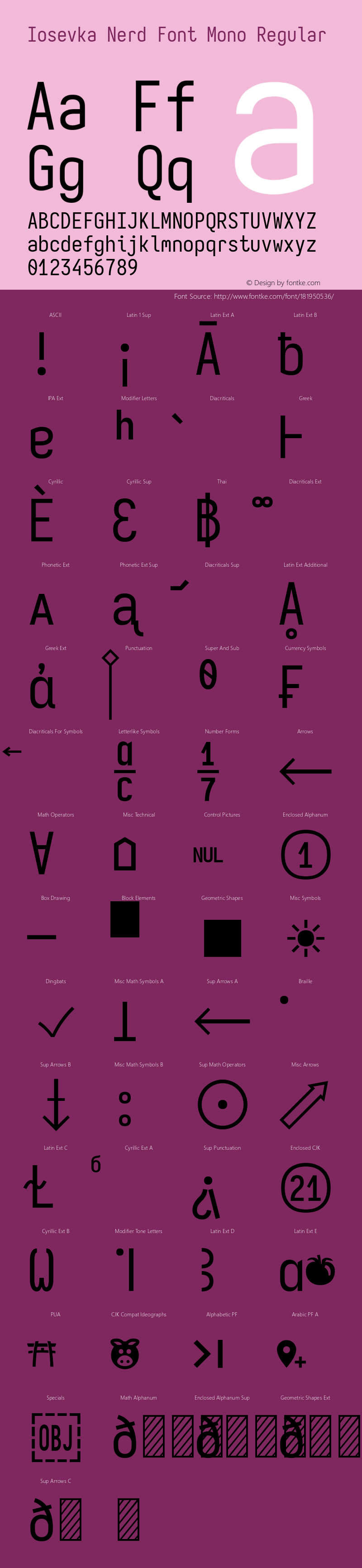 Iosevka Mayukai Serif Nerd Font Complete Mono Version 10.3.4; ttfautohint (v1.8.4)图片样张