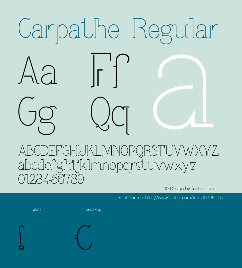 Carpathe Regular Version 001.000图片样张