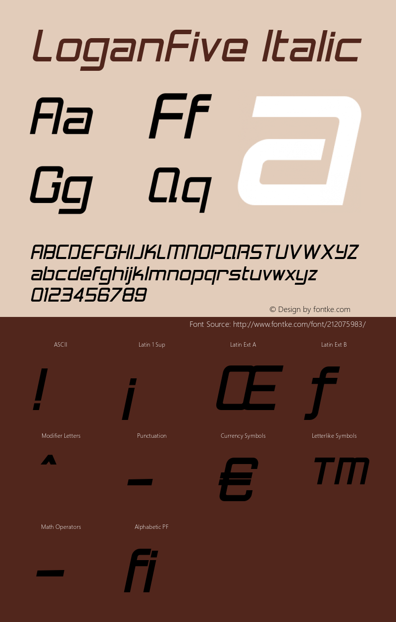 LoganFive-Italic 1.000图片样张