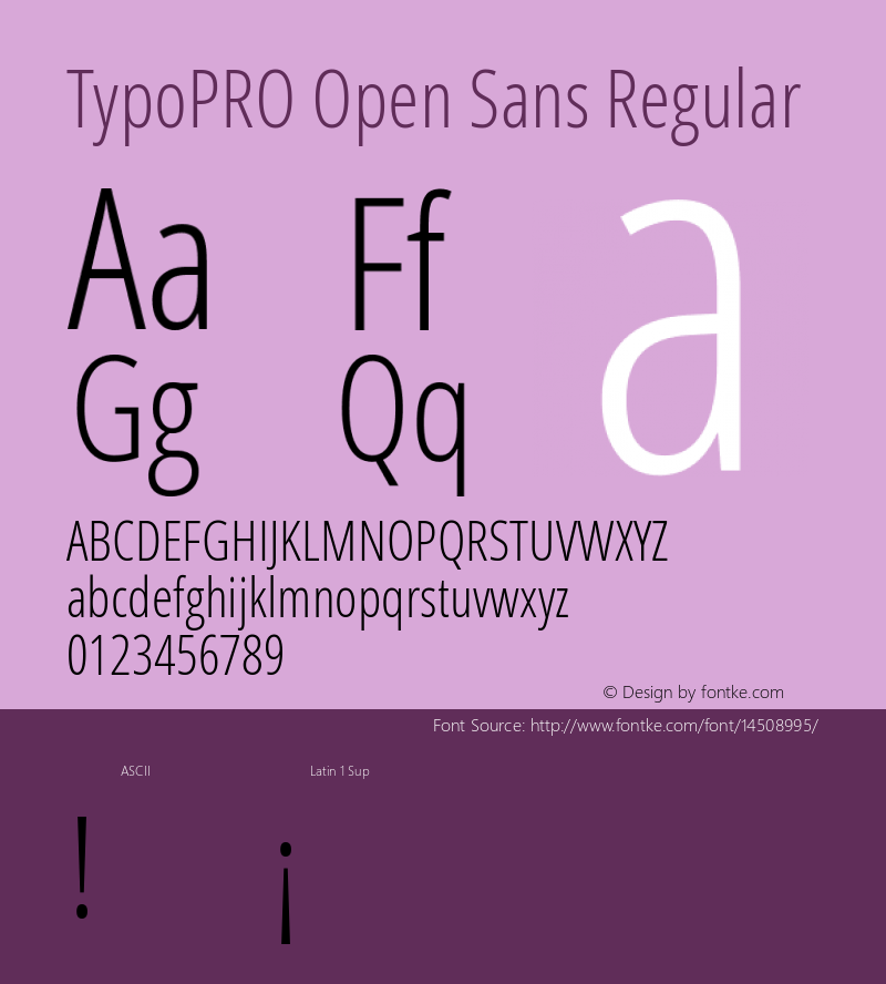 TypoPRO Open Sans Regular Version 1.10图片样张