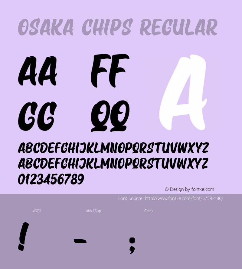 Osaka Chips Version 1.00;February 15, 2020;FontCreator 11.5.0.2430 64-bit图片样张