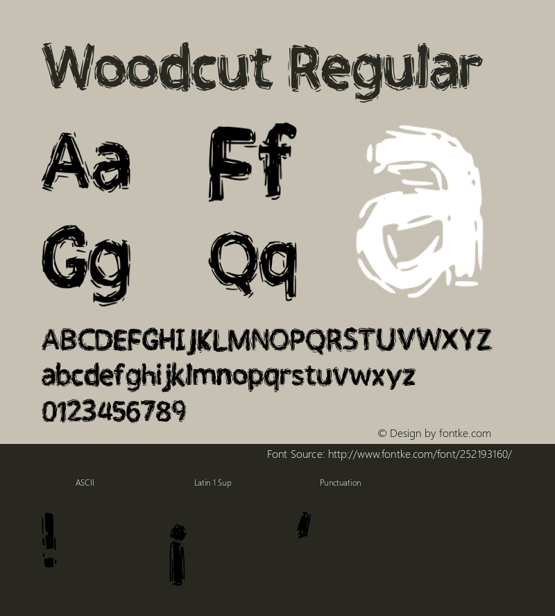 Woodcut Regular Version 001.001图片样张