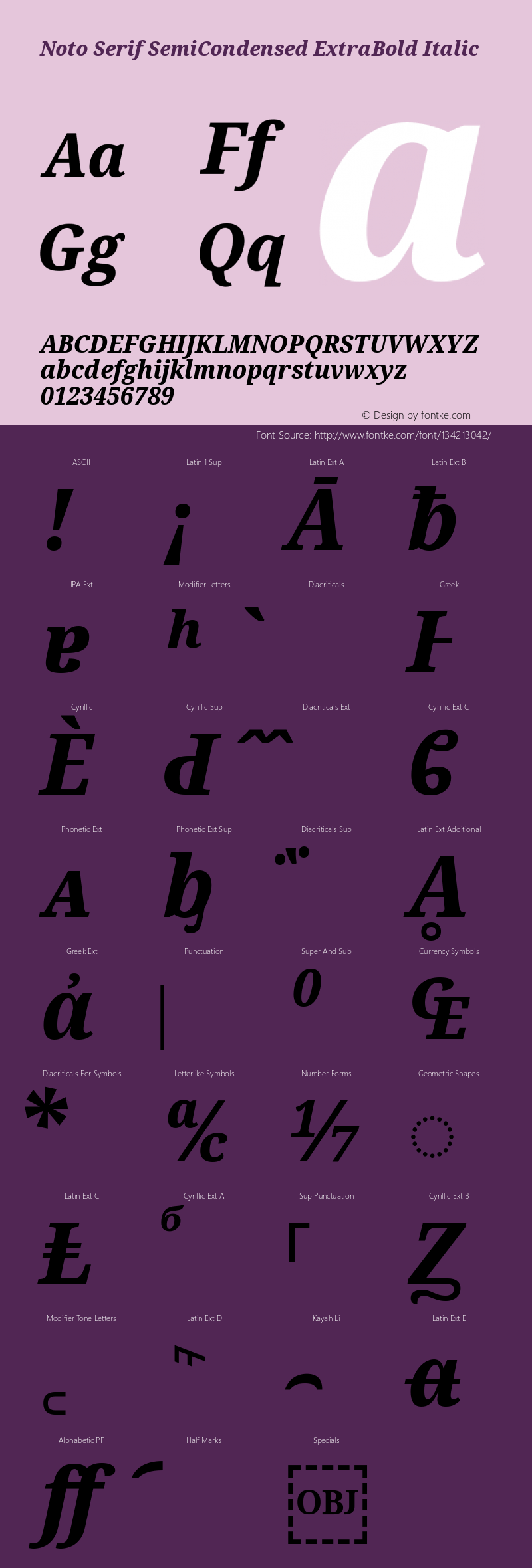 Noto Serif SemiCondensed ExtraBold Italic Version 2.004; ttfautohint (v1.8.3) -l 8 -r 50 -G 200 -x 14 -D latn -f none -a qsq -X 