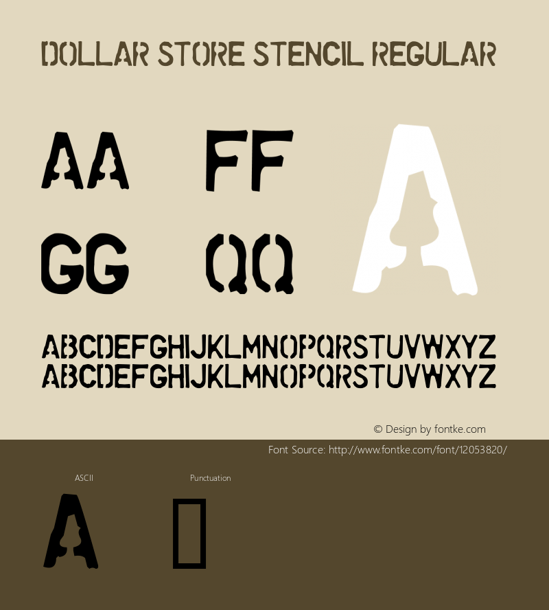 Dollar Store Stencil Regular 1.99873图片样张
