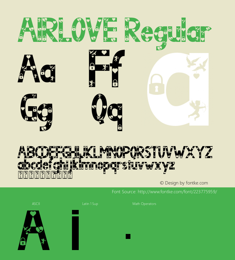 AIRLOVE - Personal Use Version 1.00;March 21, 2022;FontCreator 13.0.0.2683 64-bit图片样张