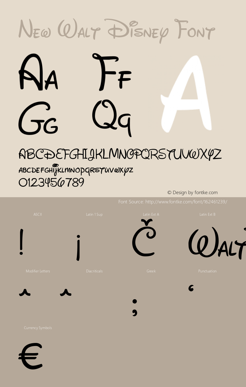 New Walt Disney Font Regular Version 1.00图片样张