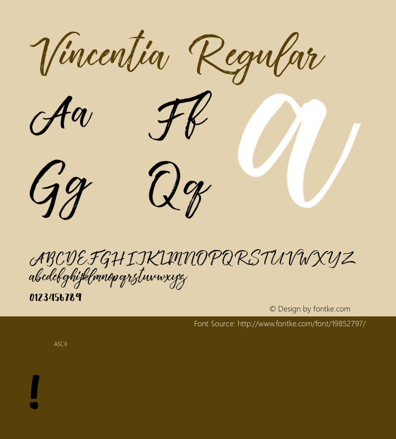 Vincentia Version 1.001;Fontself Maker 1.1.0图片样张