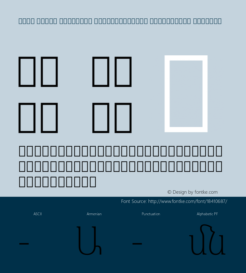 Noto Serif Armenian SemiCondensed ExtraLight Regular Version 1.901图片样张