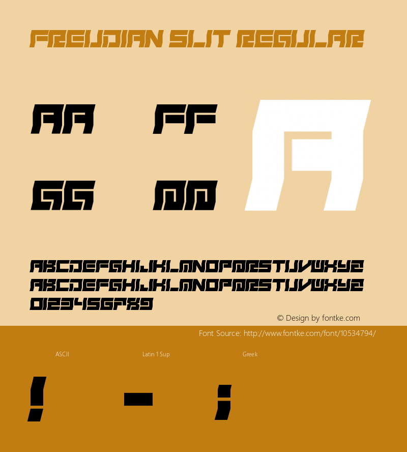 Freudian Slit Regular Version 1.00 January 7, 2014, initial release图片样张