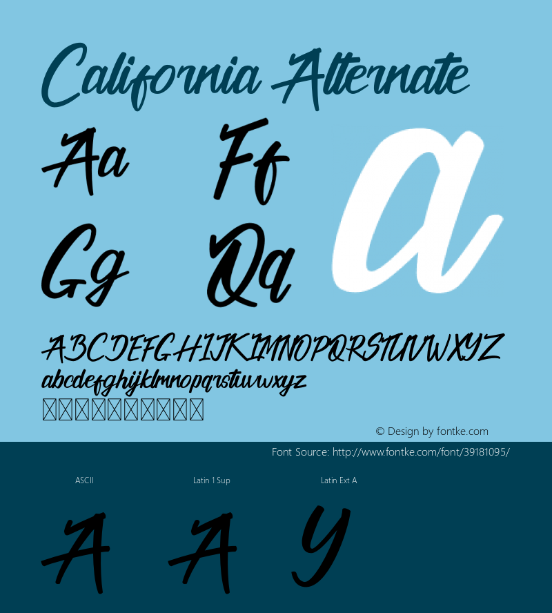 California Alternate Version 1.002;Fontself Maker 3.3.0图片样张