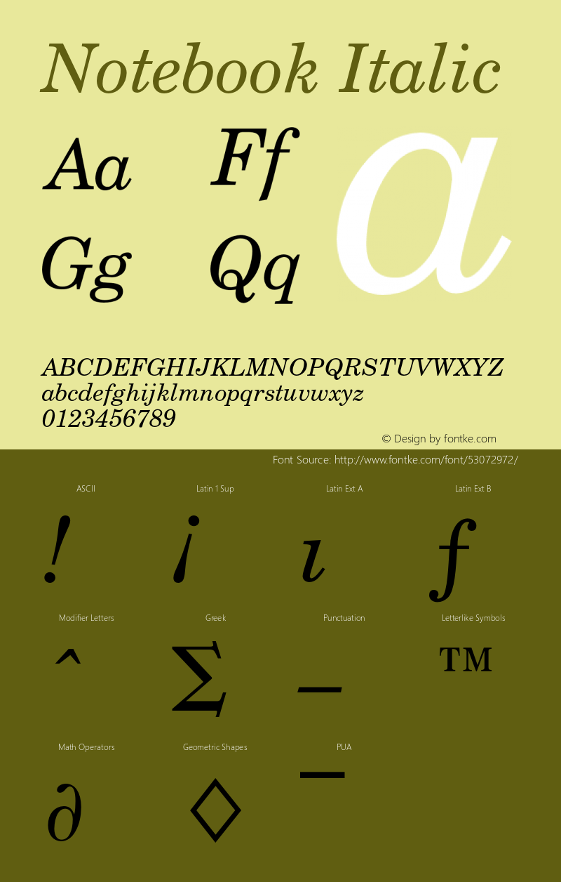 Notebook Italic Version 0.001;PS 001.001;hotconv 1.0.38 {DfLp-URBC-66E7-7FBL-FXFA}图片样张