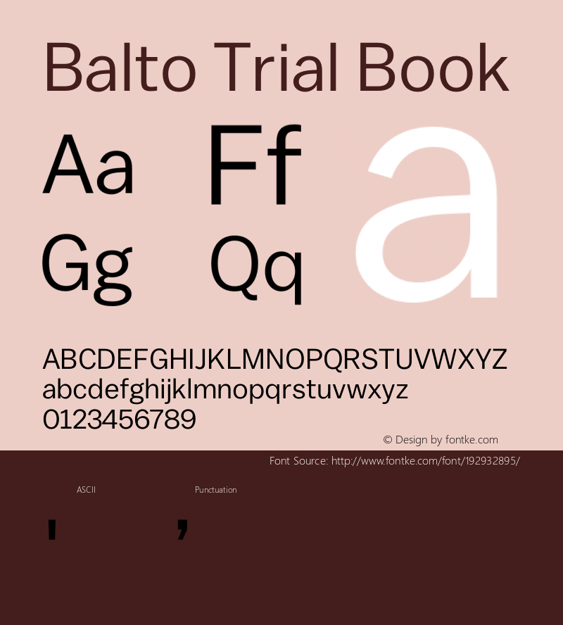 Balto Trial Book Version 1.000;hotconv 1.0.109;makeotfexe 2.5.65596图片样张