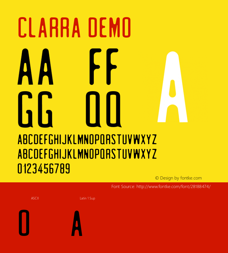 ClarraDemo Version 1.002;Fontself Maker 2.3.5图片样张