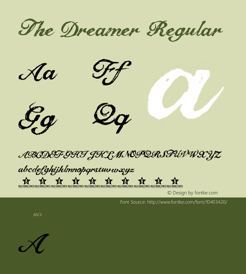 The Dreamer Regular Version 1.000图片样张