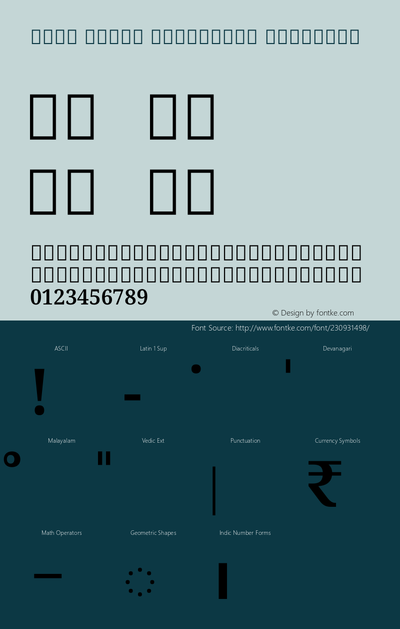 Noto Serif Malayalam SemiBold Version 2.102图片样张